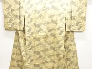 アンティーク　錦紗地紙に時代人物風景模様男物長襦袢